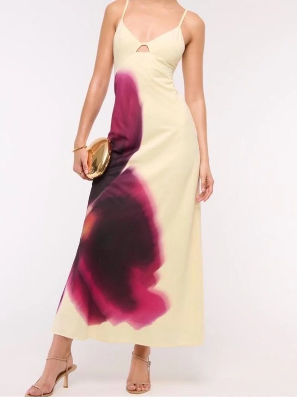 Abercrombie & Fitch Julia Slip Cutout Maxi Dress XXLT